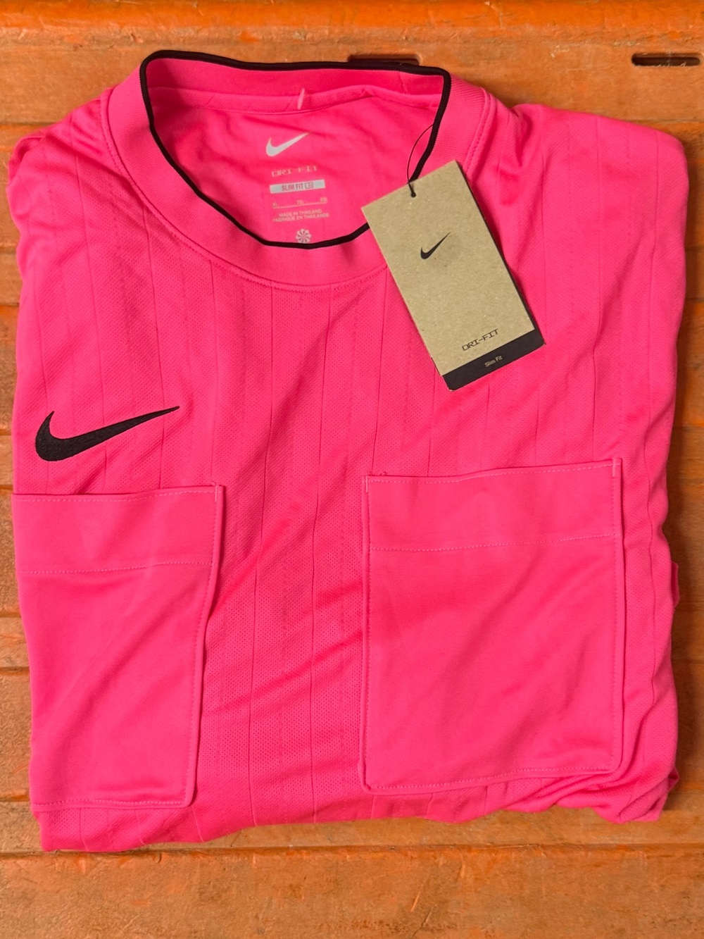 Nike Men’s Referee Pink Long Sleeve Soccer Futball Shirt - XL - Picture 2 of 6